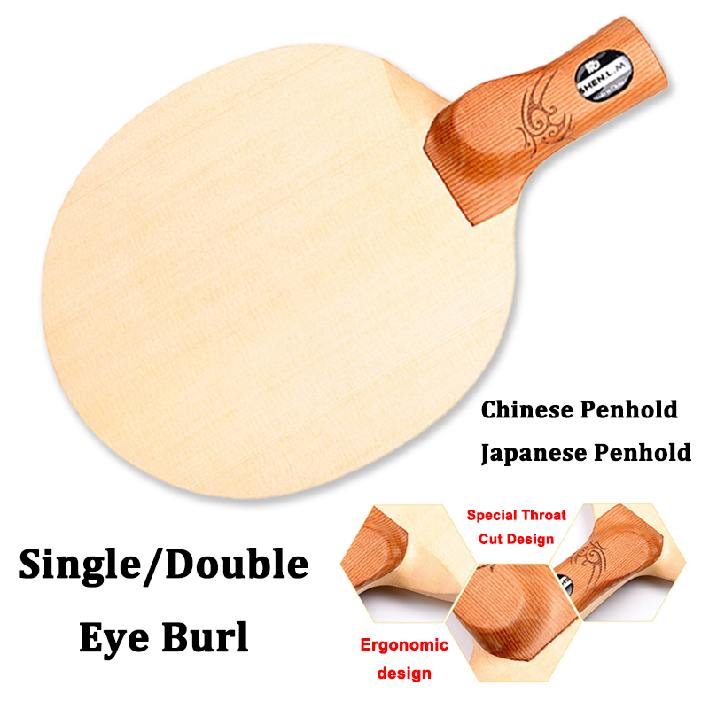 Table Tennis In Japanese - Speciaal Throat Cut Design 1-laags Hinoki